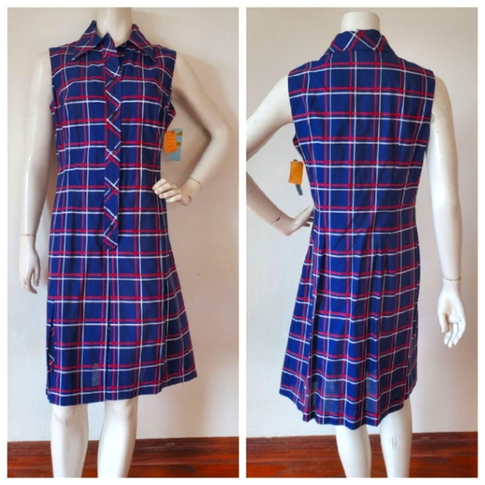 Vintage 60s Plaid Dress